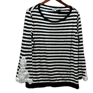 🌺roz & Ali women’s tops black and white size XL GUC